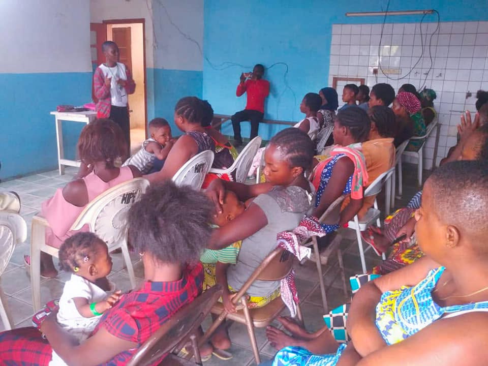 Education session with children